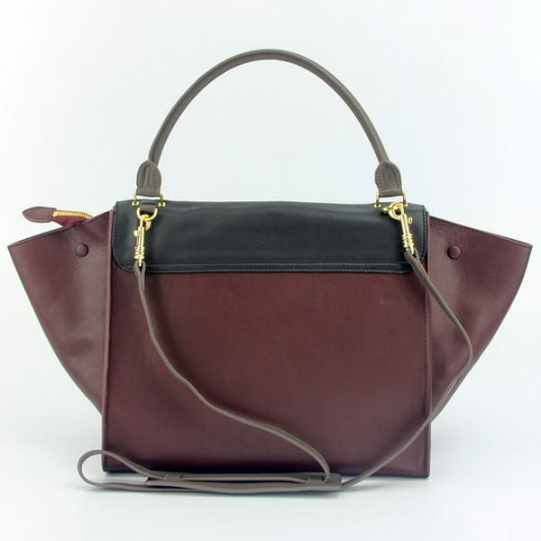 Celine Trapeze Bags 108904 Bordeaux Black