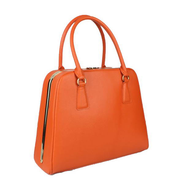 Prada Saffiano Leather Medium Tote Bag BL5018 Orange