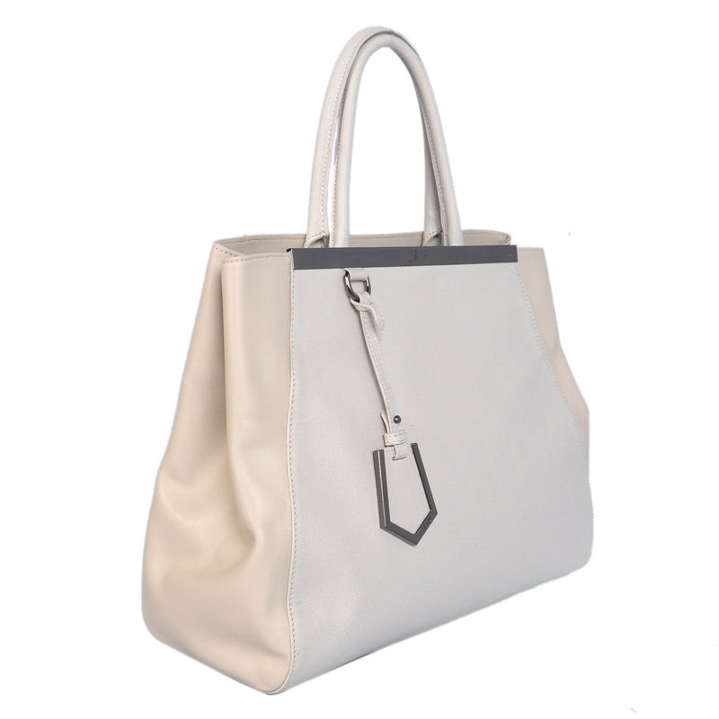 Fendi 2Jours Bag white Calfskin Leather