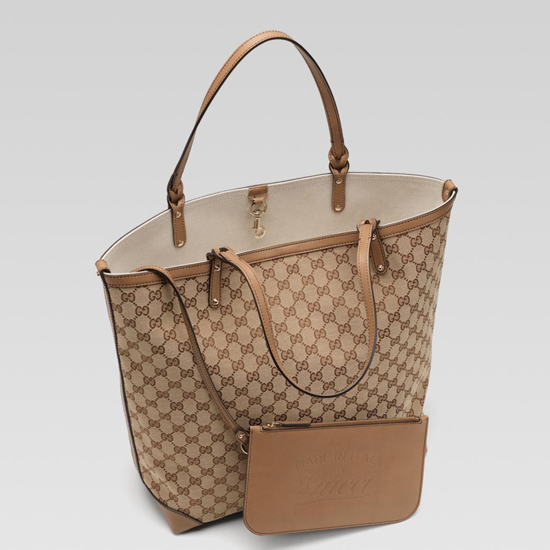 'gucci craft' large tote with detachable pocket