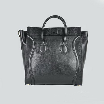 Celine Cowhide Leather Handbag 98170 Black