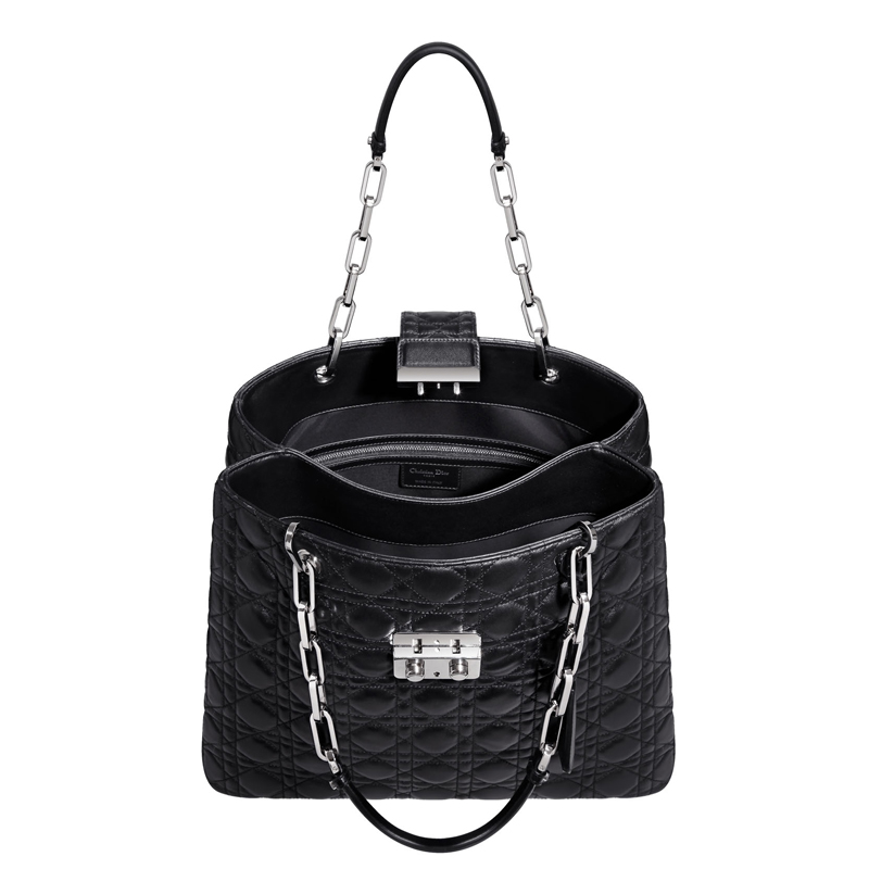 Black leather Dior New Lock bag