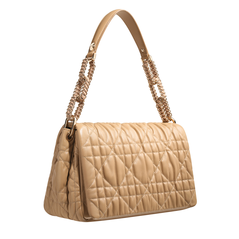 Beige leather 'Dior Delices' shopping bag