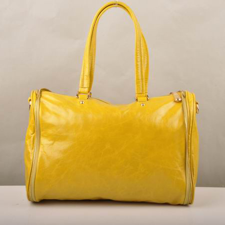 Miu Miu Tote Oil Leather Handbags 90339 Yellow