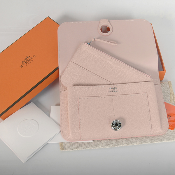 Hermes passport Wallet leather in Pink