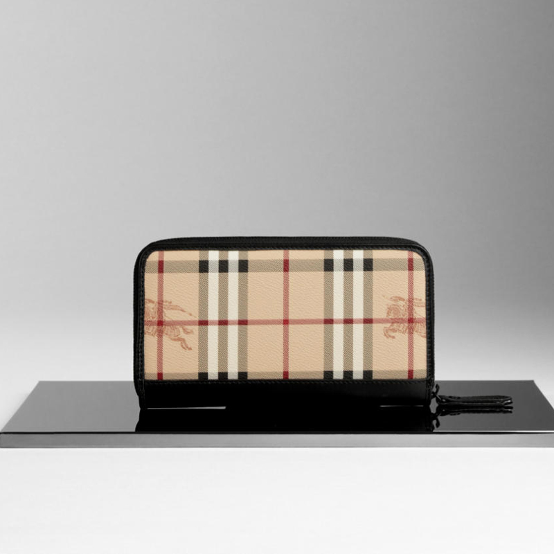 HAYMARKET CHECK ZIPAROUND WALLET