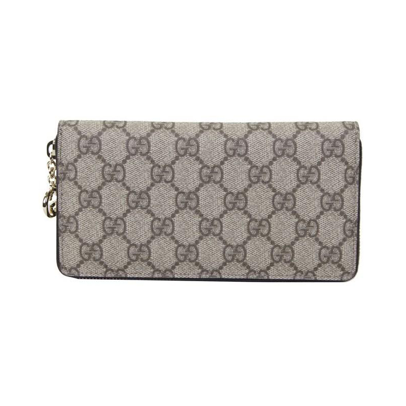 zip around wallet with interlocking G detail