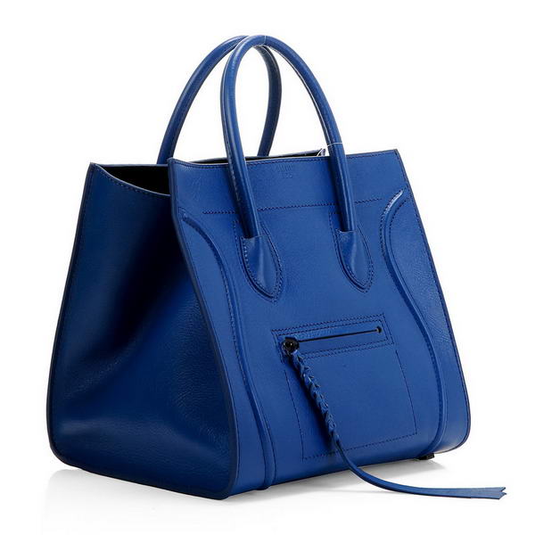 Celine Phantom Original Leather Bags Dark Blue