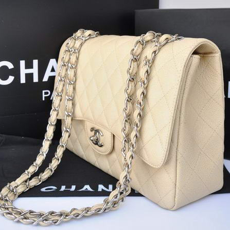 Chanel Original Caviar Leather Flap Bag A28600 Apricot