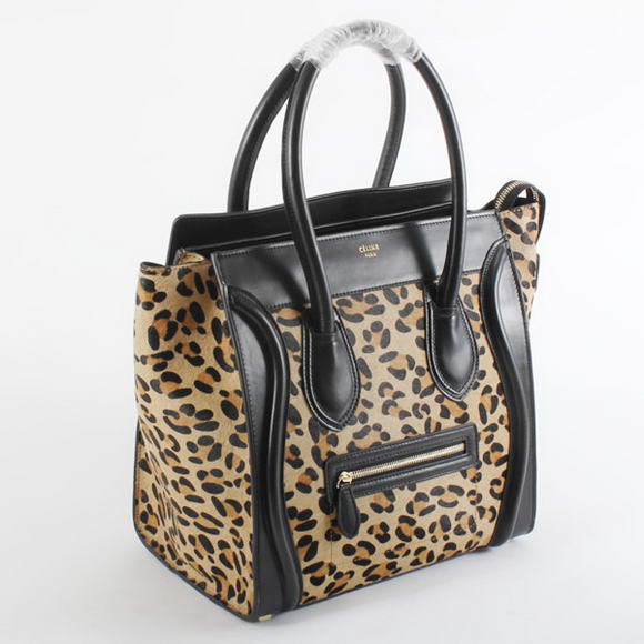 Celine Luggage Bags Jumbo in Leopard Apricot