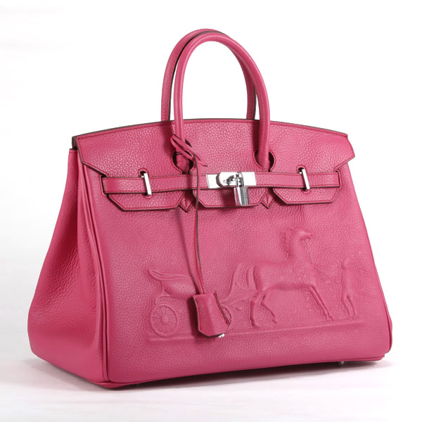 Hermes Birkin 35CM with Embossed logo Handbag Peachblow 6089