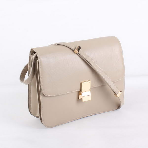 Top Quality Celine Classic Lambskin Large Box Bag Calf Leather 80088 Apricot