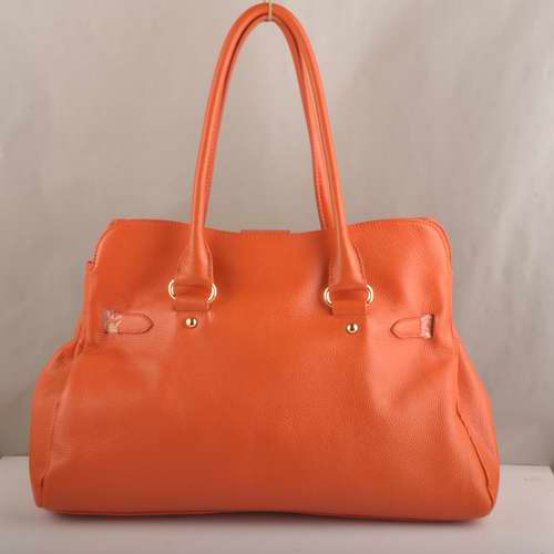 Miu Miu Calf Leather Tote Bags 90331 Orange