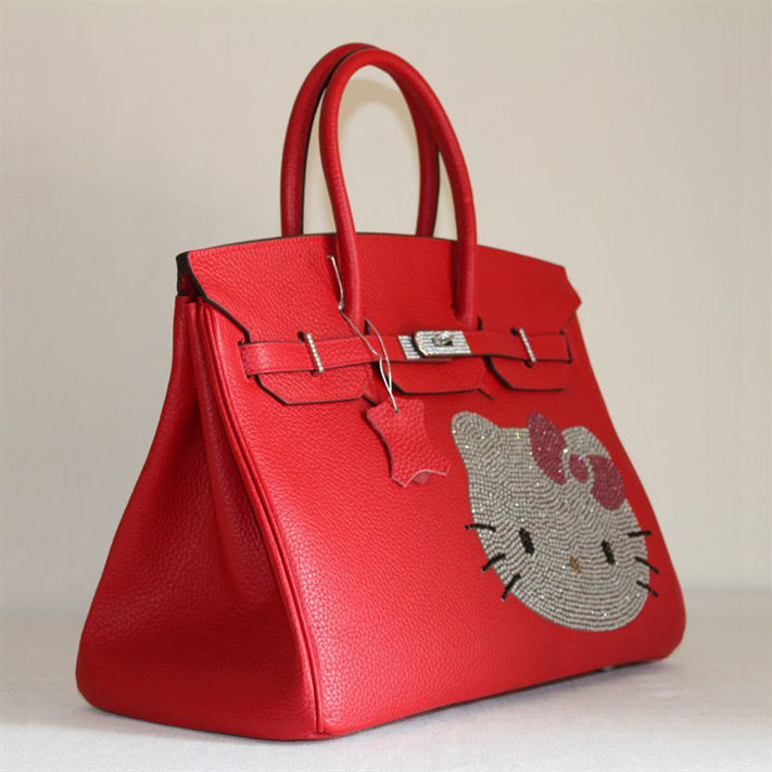 Hermes Birkin Hello Kitty 35CM Togo Leather Bag Red HK0001