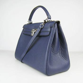 Hermes Kelly 32CM Dark Blue(silver)