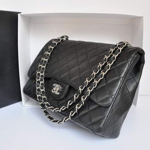 Chanel Original Leather Jumbo Flap Bag A47600 Black