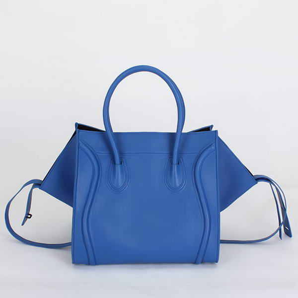 Celine Luggage Phantom Square Bags Ferrari Leather 80066 Blue