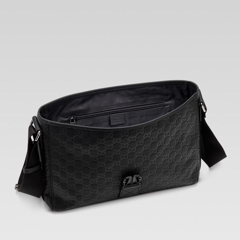 medium messenger bag with signature web loop