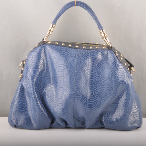 Miu Miu Snake Veins Tote Bags 90299 Light Blue