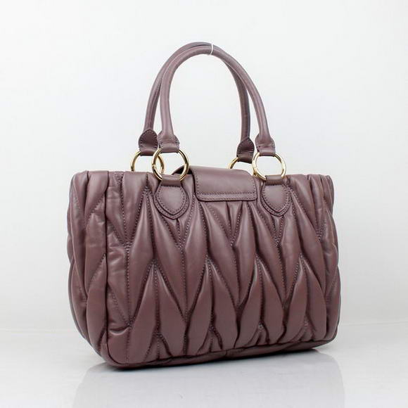 miu miu Tote Bag Lambskin Leather 88011 Purple