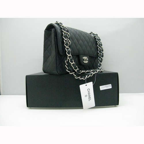 Chanel Black color with Silver chain