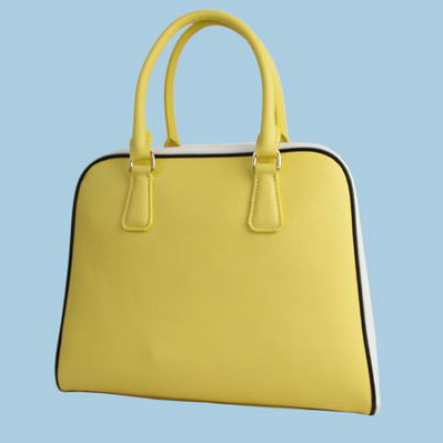 Hot Sell Prada Saffiano Leather Tote Bag BL0808 Yellow