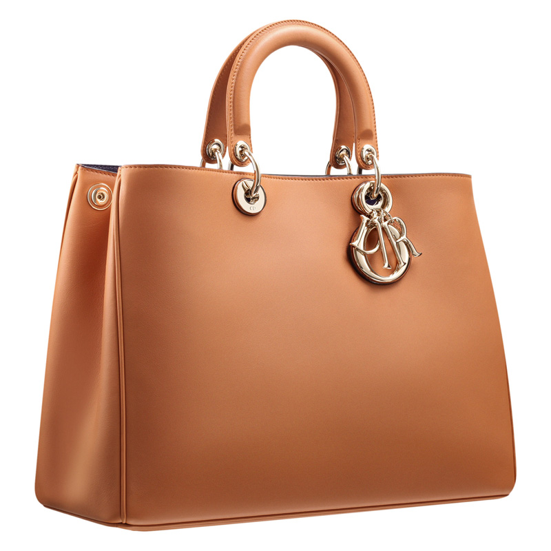 Smooth gold leather 'Diorissimo' bag