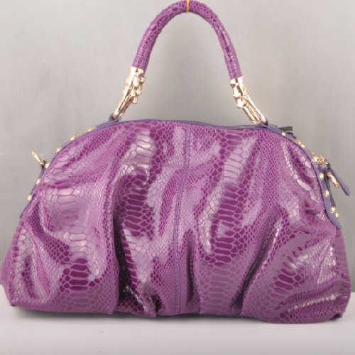 Miu Miu Tote Snake Veins Handbags 90302 Purple