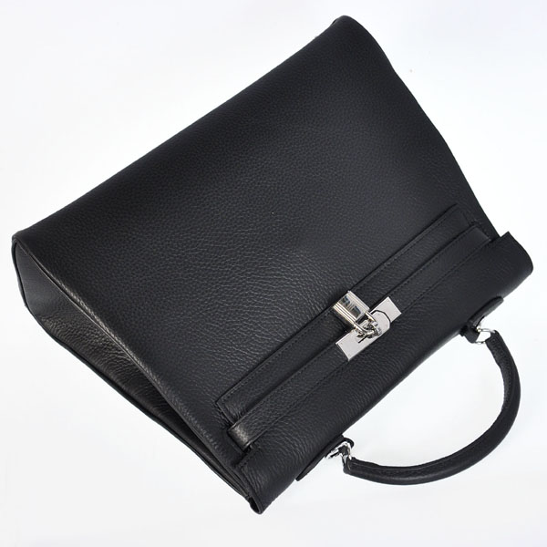 Hermes kelly 35CM clemence leather in Black with Silver hardware