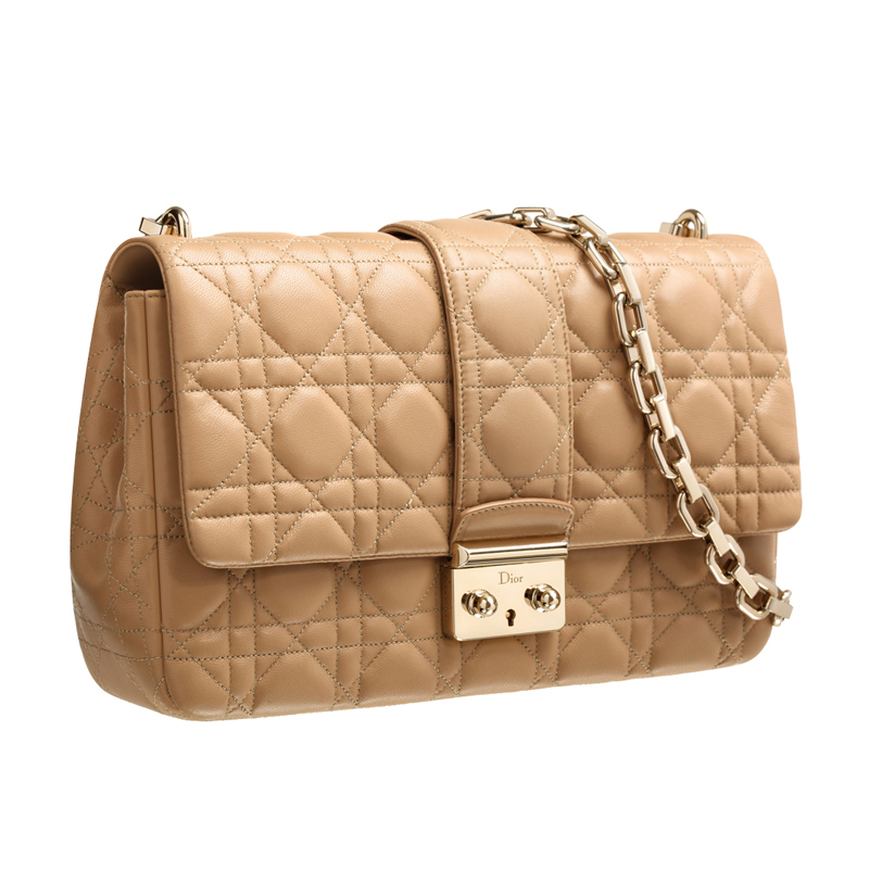 Beige leather Miss Dior bag