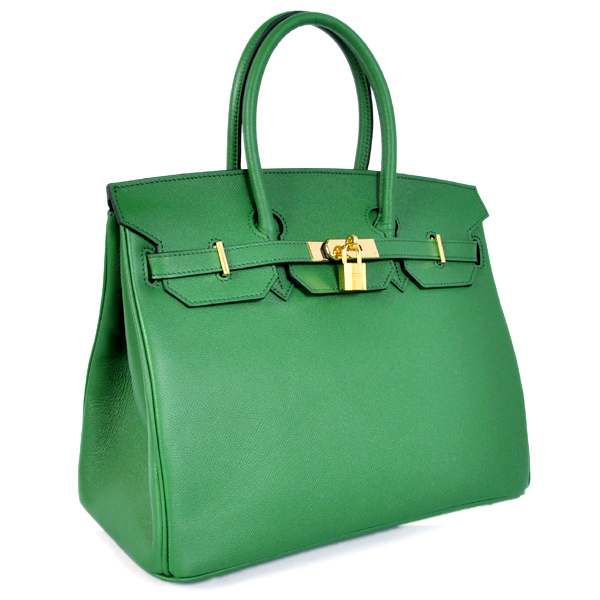 Hermes Birkin 35CM Palm stripes leather in Dark green with Gold hardware