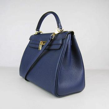 Hermes Kelly 32CM Dark Blue(gold)