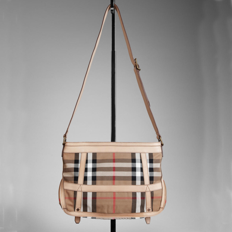 LARGE CHECK CROSSBODY BAG