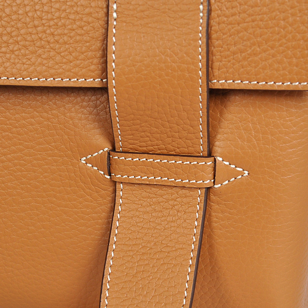 Hermes Alfred Bag clemence leather in Camel