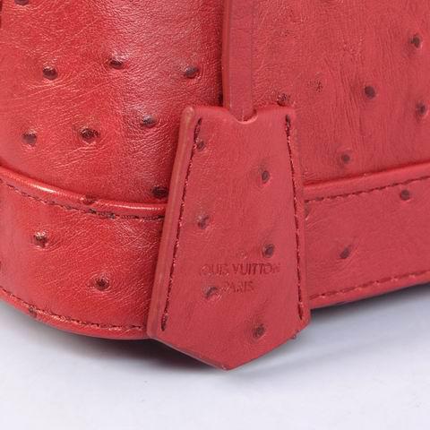 2013 Louis Vuitton Ostrich Leather Alma BB M91606 red