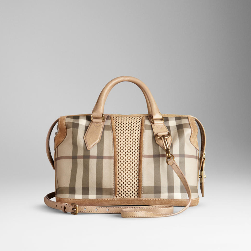 MEDIUM CHARCOAL CHECK BOWLING BAG