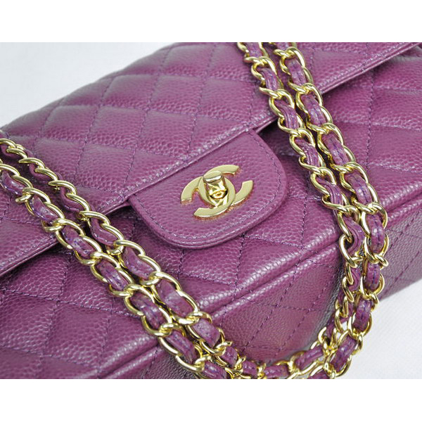 Chanel Classic 2.55 Quilted Flap Bag 1112 Purple with Gold Hardware