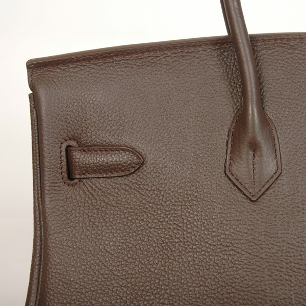 Hermes Birkin togo leather 40CM togo in Dark Brown with Silver hardware