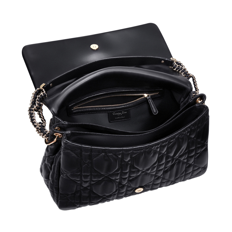 Large 'Dior Delices' bag in black leather