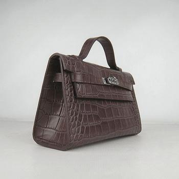 Hermes Kelly 22CM Coffee Crocodile