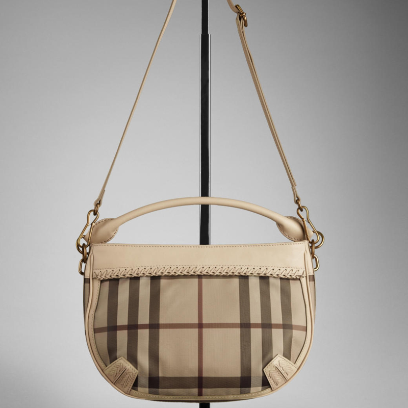 SMALL BELTED CHECK CROSSBODY BAG