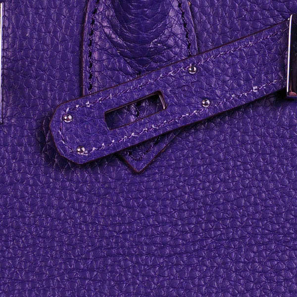 Hermes Birkin 35CM clemence leather in Iris Purple with Silver hardware