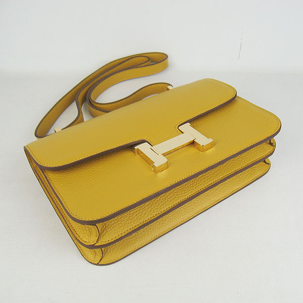 Hermes Constance Togo Leather Single Bag Yellow Gold Hardware H020