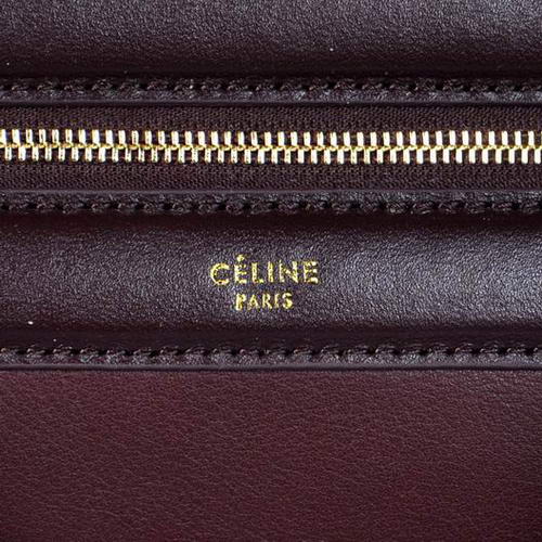 2012 New Celine Original Leather Tote Bag 348 Wine