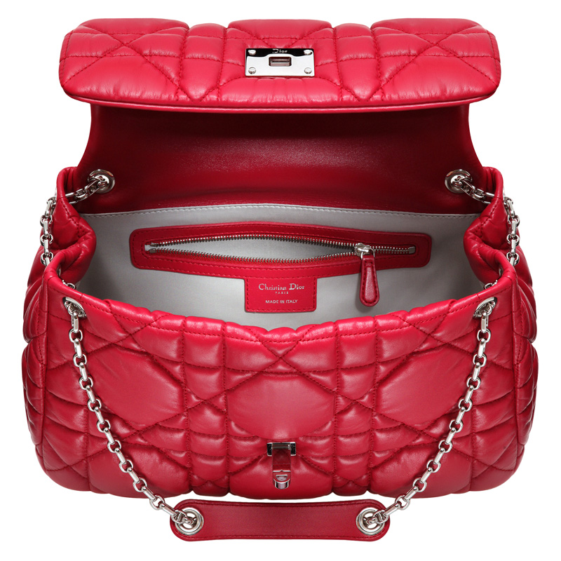 Crimson red leather 'Milly La Foret' bag