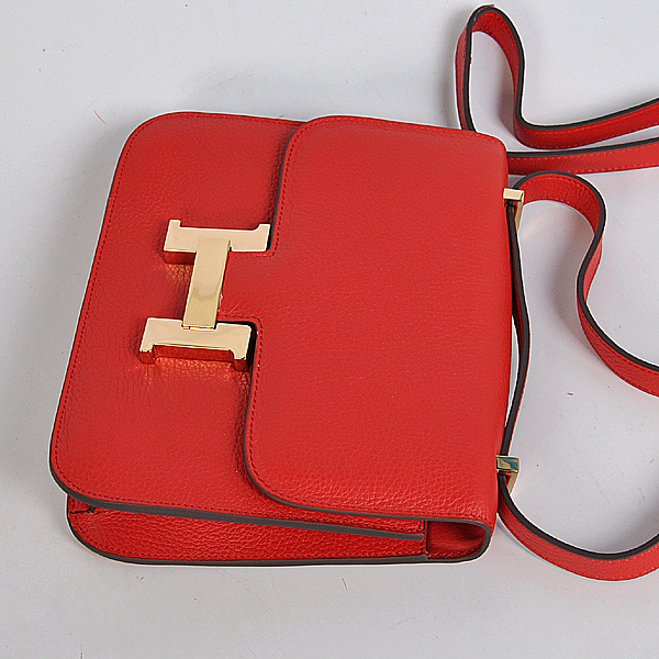 Hermes Constance Bag clemence leather in Flame with Gold hardware