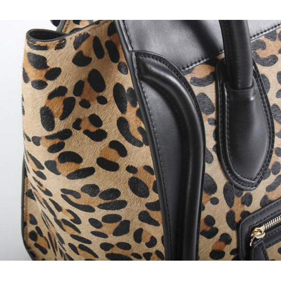 Celine Luggage Bags Jumbo in Leopard Apricot