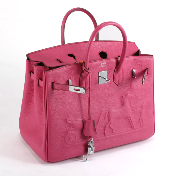 Hermes Birkin 35CM with Embossed logo Handbag Peachblow 6089