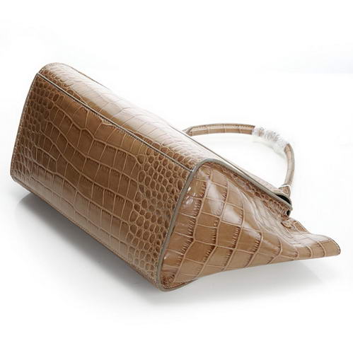 Celine Trapeze Bags Croco Leather 3042 Apricot