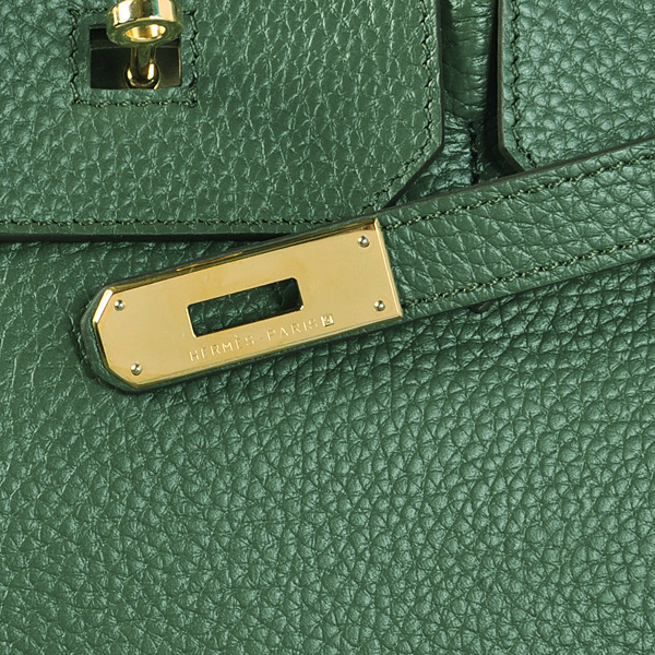 Hermes Birkin 35CM clemence leather in Army Green with Gold hardware